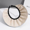 Korean fresh and youthful polka dot, wrinkled, wide-brimmed, hollowed-out hat for women, summer sun protection and face care headband shell hat Specification image